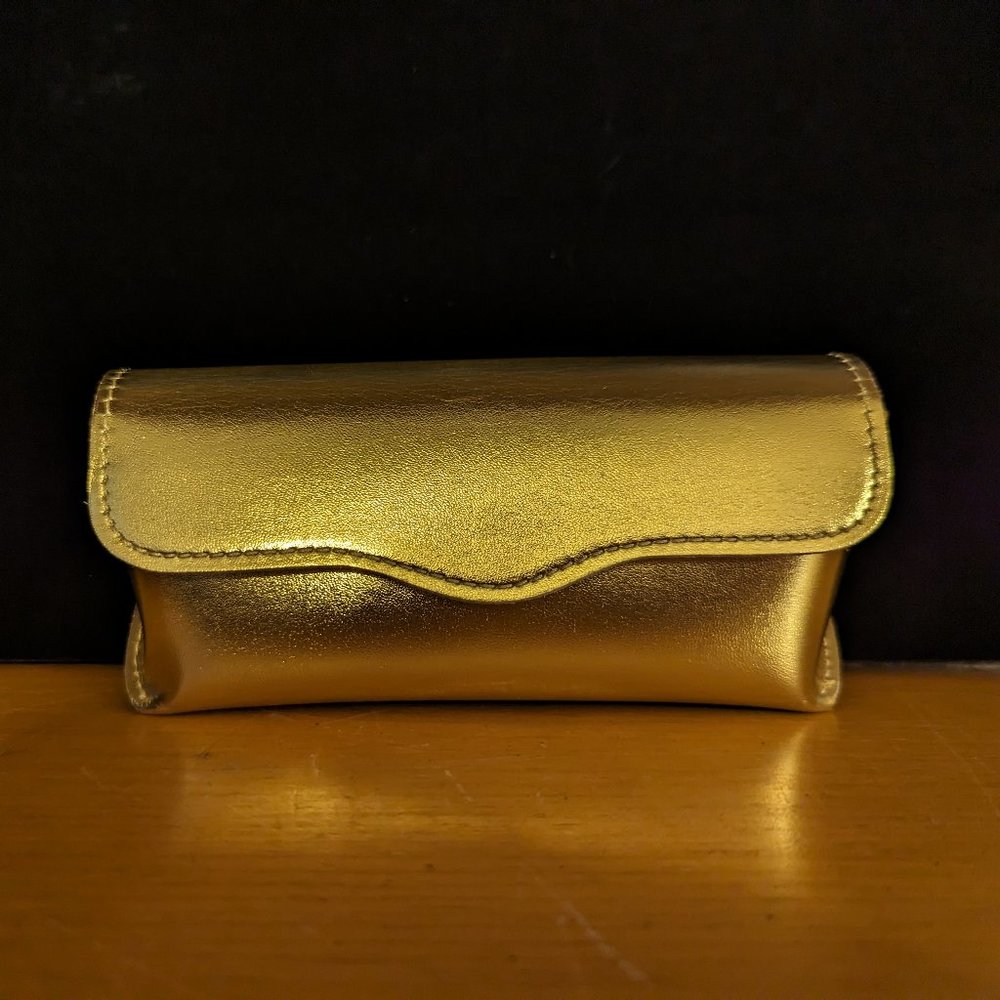 Rebecca Minkoff Metallic Gold Glasses Case